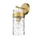 Z-Lite Fontaine 1 Light Wall Sconce, Rubbed Brass & Clear 3035-1SS-RB - alternate 7